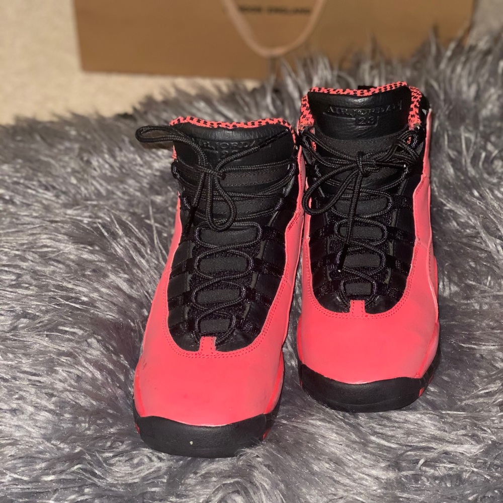 6Y Retro Jordans 10 “Red Fusion”